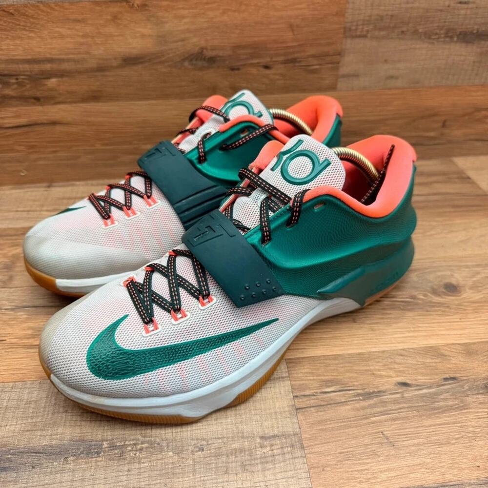 Nike Kevin Durant KD 7 VII men size 10.5 Easy Money Mystic Green Orange